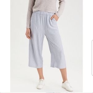 American Eagle Striped Crop Wide Leg Pants